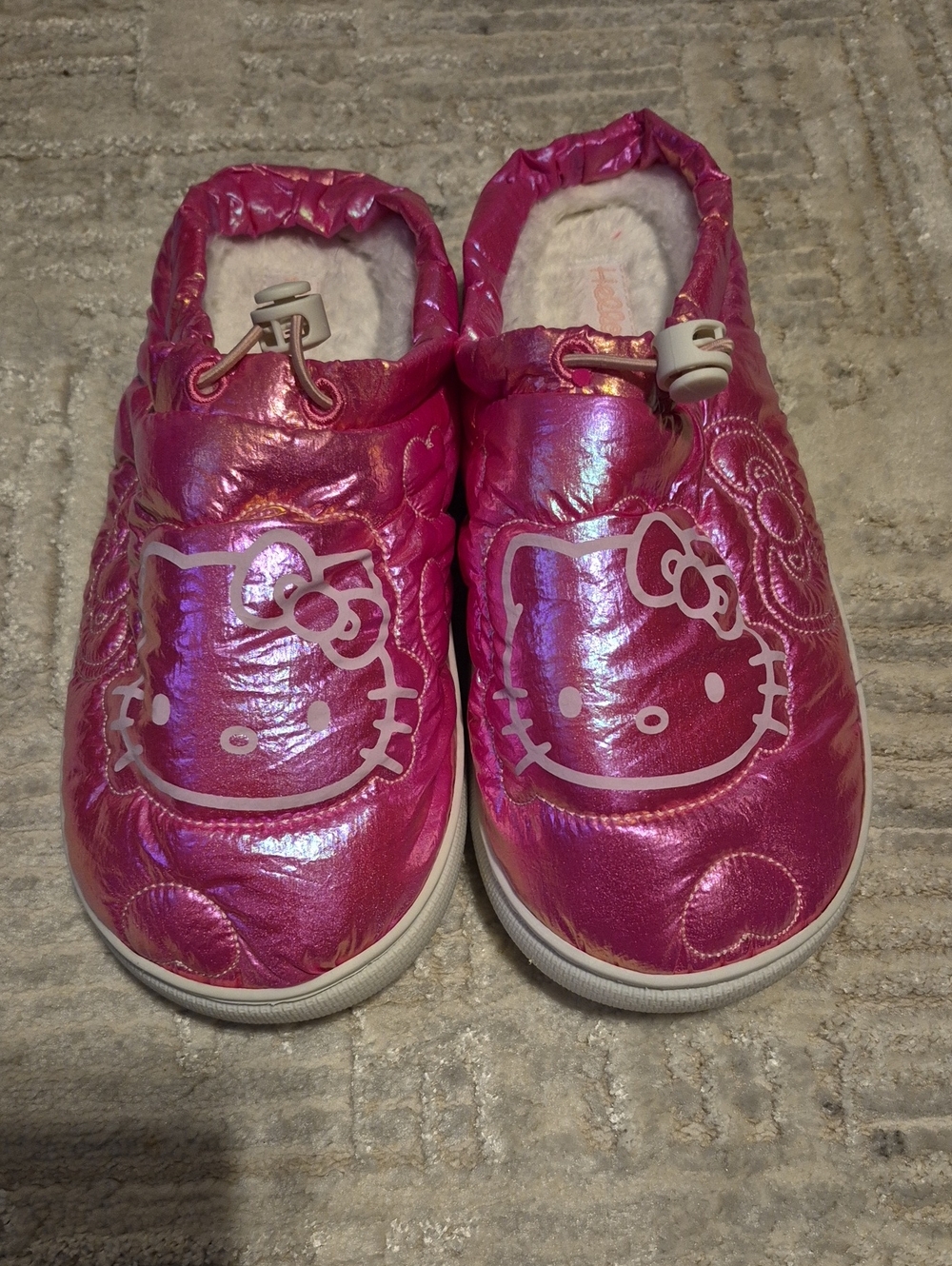 Sanrio Metallic Pink Hello Kitty Slip-Ons